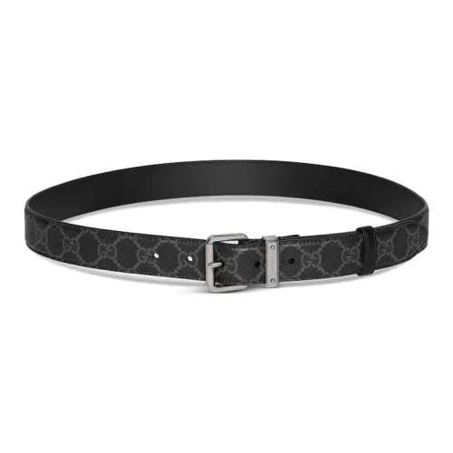 GUCCI Кожа Металл Кожаные ремни Унисекс Черный Ширина 3 см