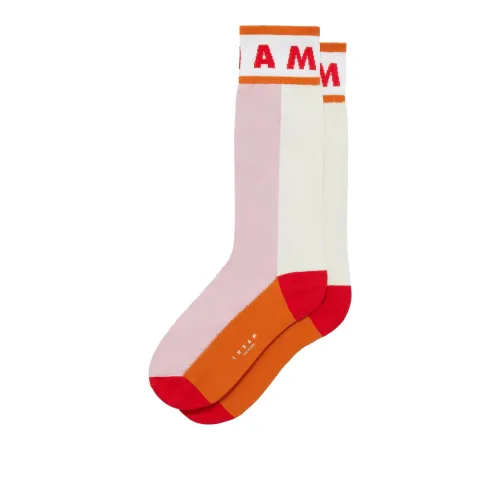 MARNI Розовые Унисекс MID Носки до икры