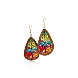 Многоцветные серьги-кольца с эффектом света и тени, 1 пара (D6)