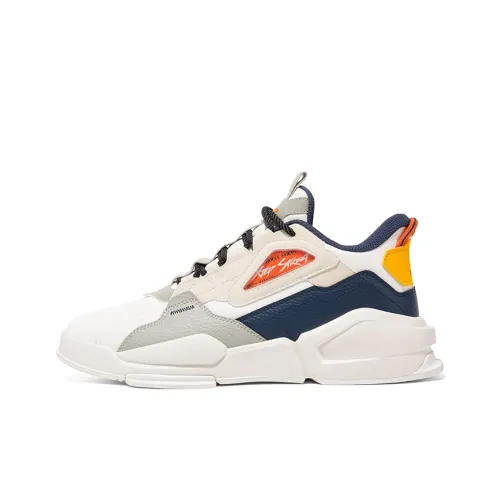 XTEP Slip-resistant Shock Absorbers с устойчивостью к истиранию Низкие кеды для скейтбординга Мужские Белый Бирюзовый Синий