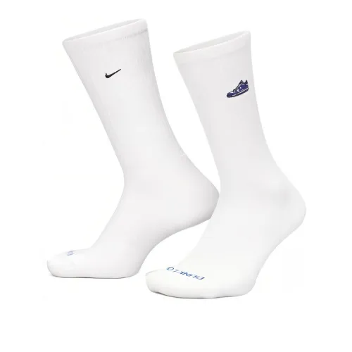 NIKE Белые 1 шт Унисекс MID Носки до икры