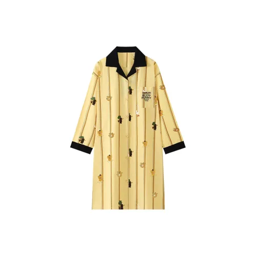 Han Ziduo Ночная сорочка Женская Желтая