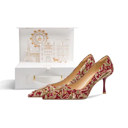 VVKI Высокие каблуки Женские Бургунди Коробка