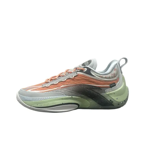 ANTA Instantaneous 1 Устойчивый к истиранию Отскок Низкий Топ Баскетбольные кроссовки Мужской Оранжевый Серый Зеленый