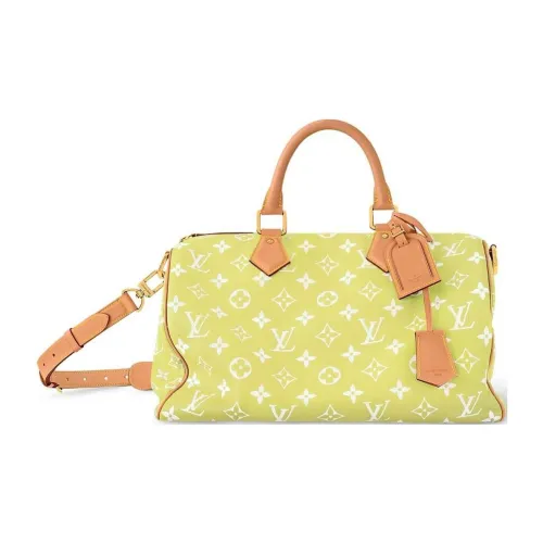 LOUIS VUITTON Speedy Телячья кожа Сумка через плечо Сумка Мужская Лимон Вода