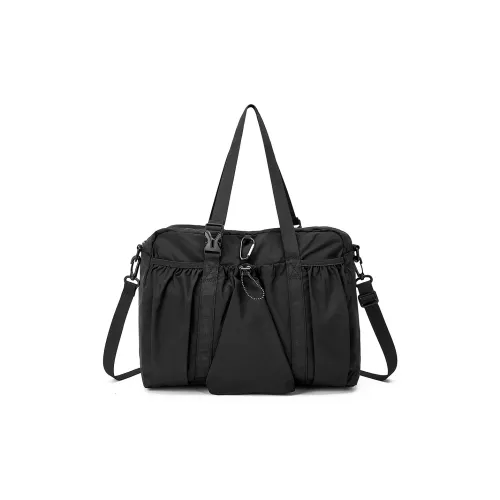 ST SAT Ткань Сумка через плечо Женская Черный Экрю