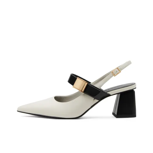 CHARLES KEITH Маленький CK Грубый каблук Высокие каблуки 7 см Женские