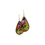 Многоцветные серьги-кольца с эффектом света и тени, 1 пара (D2)