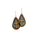 Многоцветные серьги-кольца с эффектом света и тени, 1 пара (D4)