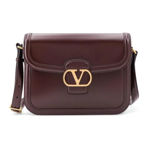 Valentino Garavani Кожа Плечевая Сумка Женская Бордовый