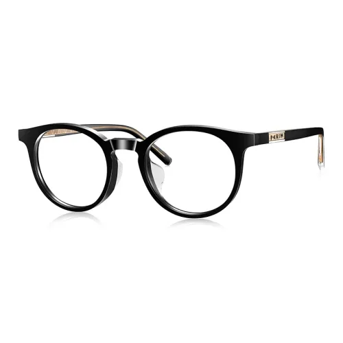 PARIM Пластиковая оправа Круглые Оправы для очков Унисекс Черный