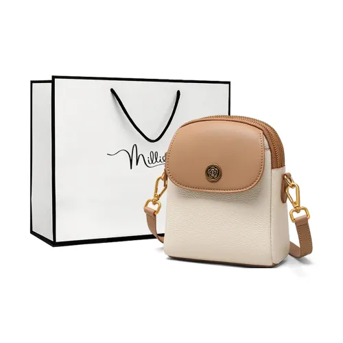 MILLIE'S Сумка через плечо из коровьей кожи маленькая сумка на плечо женская экрю кофе