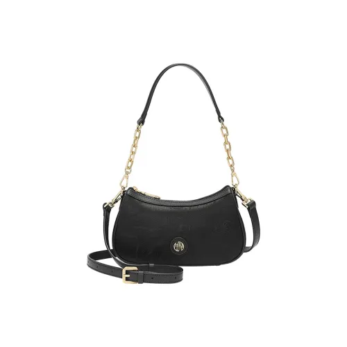 Ancient Yi Xi Сумка через плечо из шелка Тутовый Маленькая Женская Черная