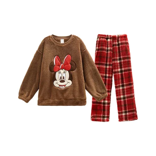 GUKOO x Disney Minnie Series Пижамный комплект Женские Шоколад