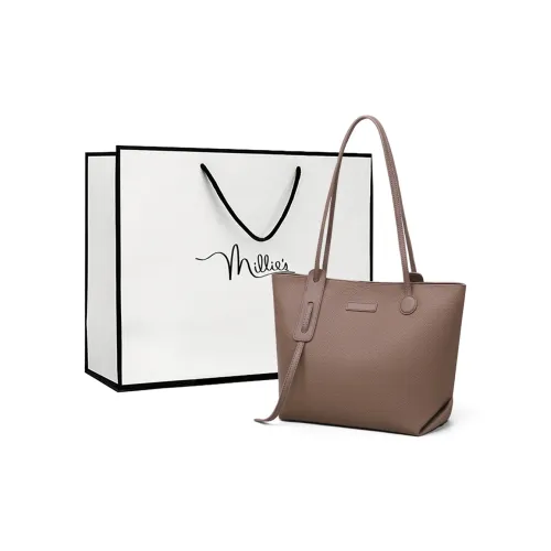 MILLIE'S Сумка-тоут из коровьей кожи сумка через плечо большая женская каштаново-коричневый кремово-абрикосовый