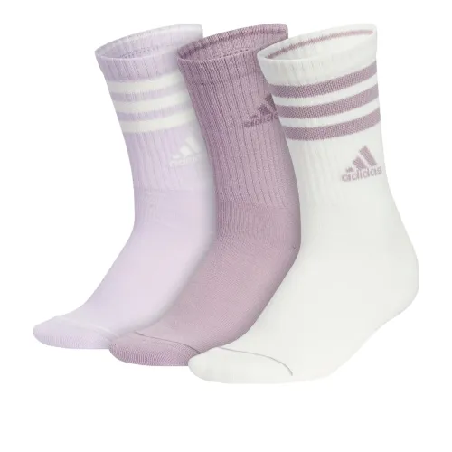 Adidas 3 шт Фиолетовый + Светло-фиолетовый + Серый белый Женские носки MID до икры
