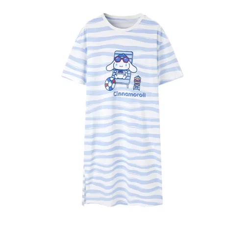 LEDIN Ночная сорочка Женская Синие Белые Полоски