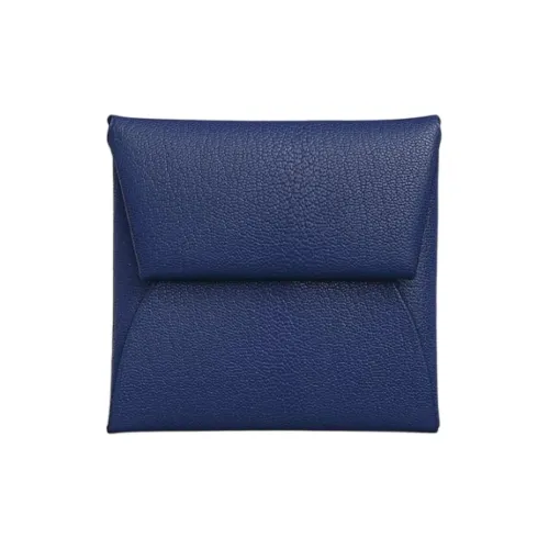 HERMES Bastia Chamkila шевро Кошелек Женские 73 BLEU Saphir Сапфирово-синий