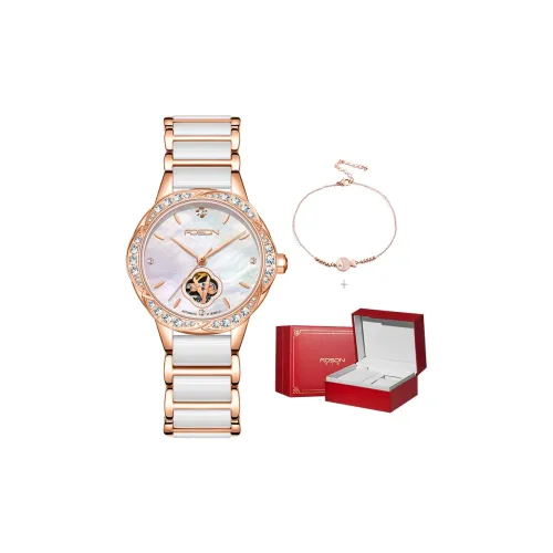 ROSDN Механический механизм керамика ремешок женские часы жемчужная раковина цвет циферблат часов