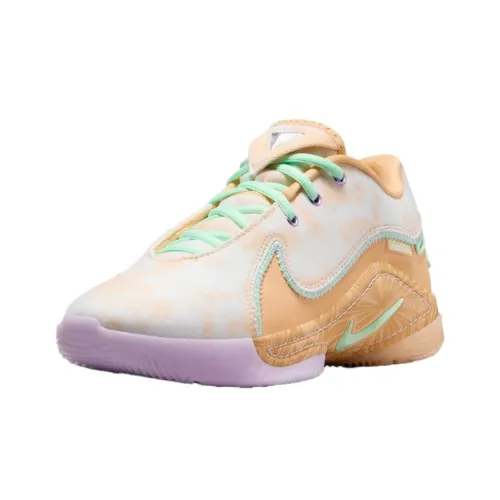 Монополия x Nike LeBron 22 Slip-resistant Abrasion-resistant Low-top Basketball Shoes Unisex White Orange