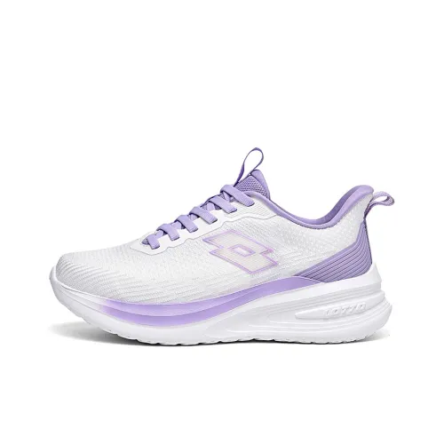 LOTTO Slip-resistant Abrasion-resistant Low Top Casual Running Sneakers Women's White Purple