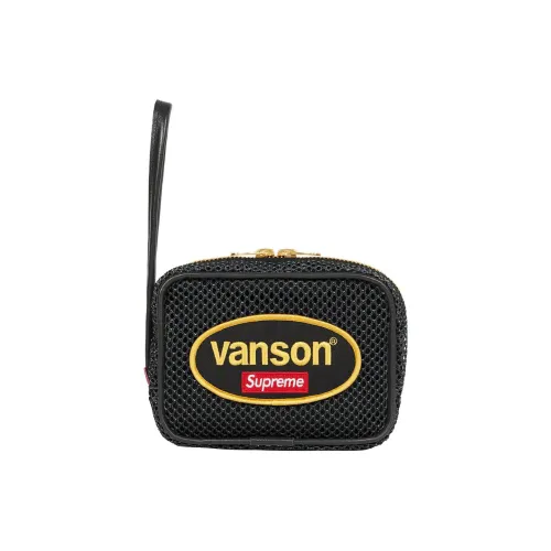 Supreme Сетка с кожаными вставками клатч кошелек стандартный унисекс