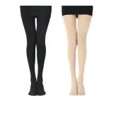 Носки со ступнями, 2 шт (Черный *1 + Кожа *1)