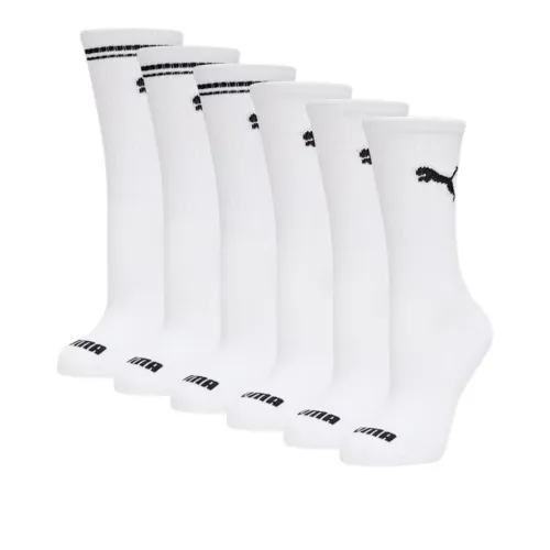 PUMA Носки Crew Женские 6 пар белые