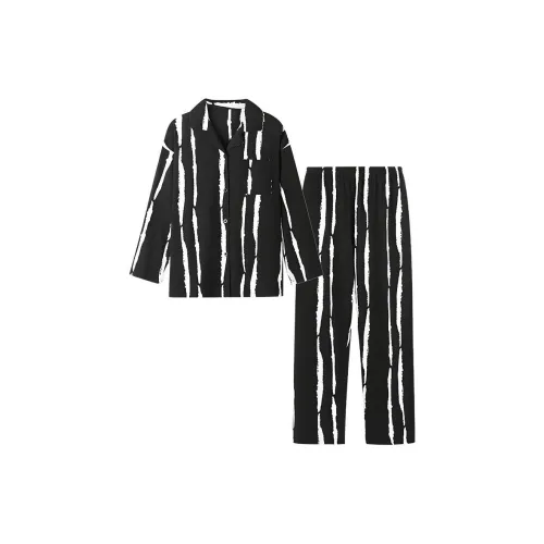 Xiang Ning Pai Пижамный комплект женский винтажный черный