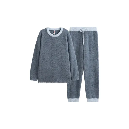 FENTENG Пижамный комплект Мужской Средний Серый Синий