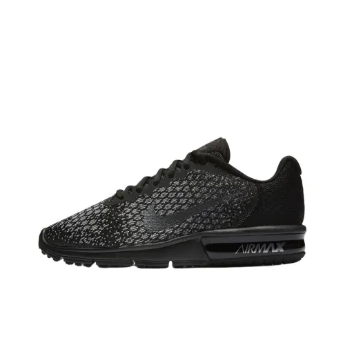 Nike Air Max Sequent 2 Low Топ Повседневные Беговые Кроссовки Женские Черные