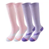 Розовый + Фиолетовый Профессиональные Компрессионные Носки [Набор из 2 пар Набор]