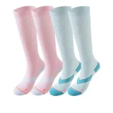 Розовый + Синий Профессиональные Компрессионные Носки [Набор из 2 пар, упаковка]