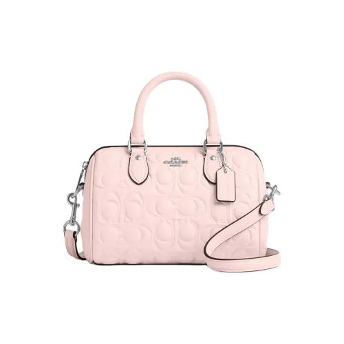 COACH Rowan Гладкая кожа Сумка через плечо Сумка Мини Women's Silver Blush