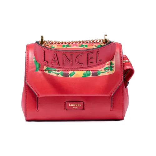 LANCEL Сумка через плечо из коровьей кожи Маленькая Женская Красная и Многоцветная