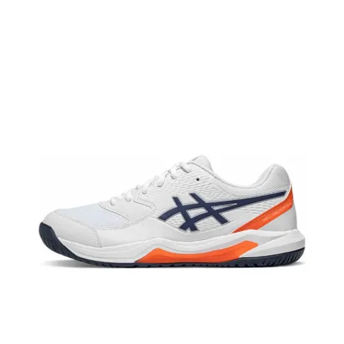 Asics Gel Dedicate 8 Теннисные Кроссовки Низкие Белые, Синие и Оранжевые Мужские