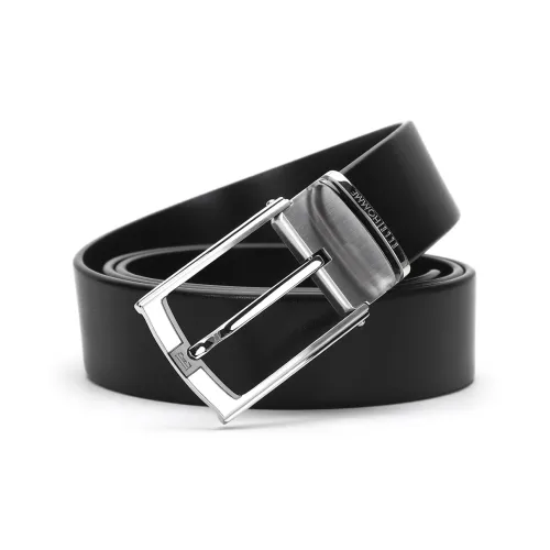 ELLE HOMME Ремни из коровьей кожи Мужской Черный Ширина 3,4CM