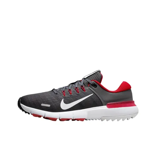 nike Free Golf Износостойкий и Легкий Низкий Топ Обувь для гольфа Мужская Серый Красный