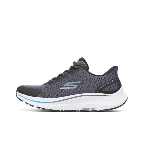 Skechers MEN'S GO Износостойкие Дышащие Низкие Кроссовки для Бега Мужские Серый Черный