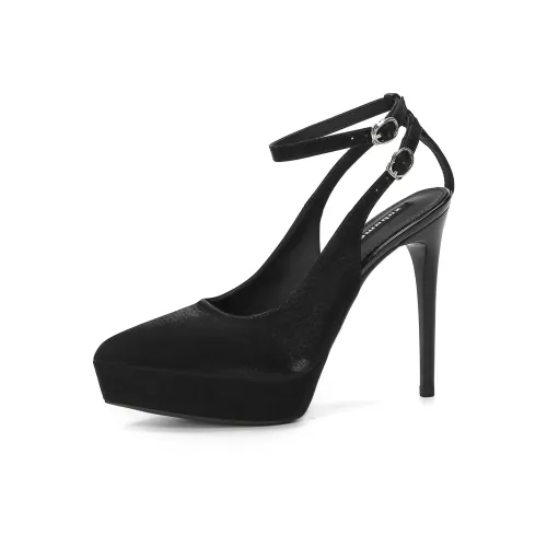 Zubumei Узкий каблук Высокие каблуки 12CM Женские Черный