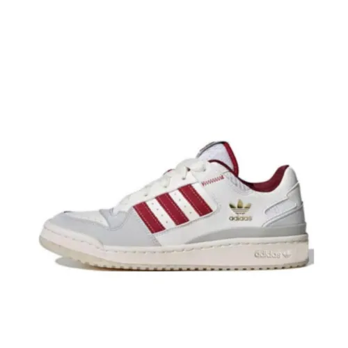 Adidas Originals FORUM 84 Устойчивые к истиранию низкие скейтборд-кроссовки Унисекс Белый Красный