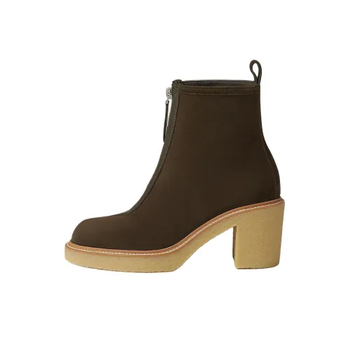 HERMES Kelly Ботильоны 5,5 см Женские Темно-умбровый