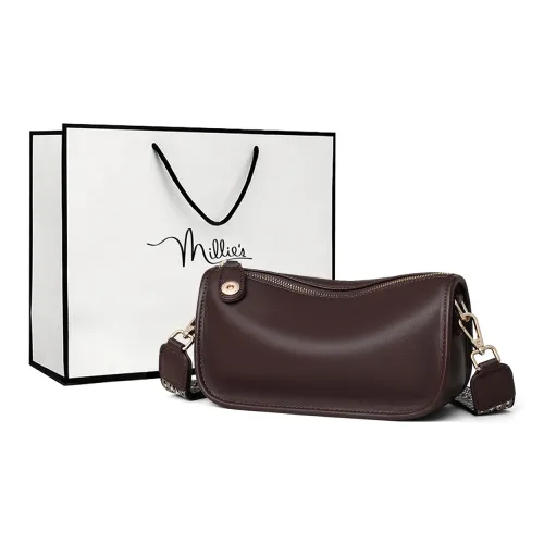 MILLIE'S Сумка через плечо из коровьей кожи подушка обычная женская кофейного цвета