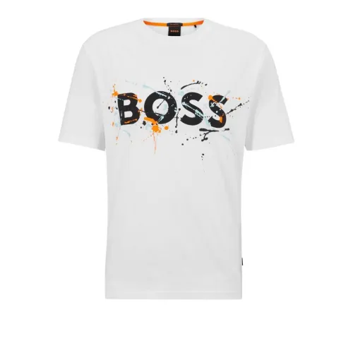 Hugo Boss Белая Мужская T-Рубашка