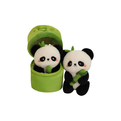 MENGDINUO Бамбук Tube Панда Брелок Украшение Кукла Плюшевая Подвеска 10 см Высота