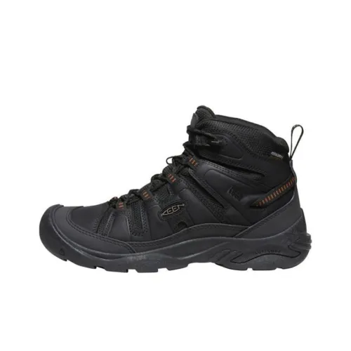 KEEN Circadia Slip-Resistant Abrasion-Resistant High Top Hiking Shoes Unisex Black KEEN Circadia Slip-Resistant Abrasion-Resistant Высокие походные ботинки унисекс черные