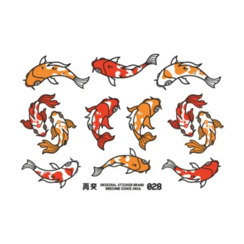 ZAIBIAN DIY Koi Скейтборд Кроссовки And Vans Белая Обувь DIY Средняя Подошва Tattoo Наклейка Украшение Шнурка