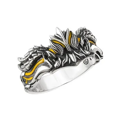 ingyunshi Звезда Поглощающий GIANT Кольцо с Золотыми HORNS Аниме мерч