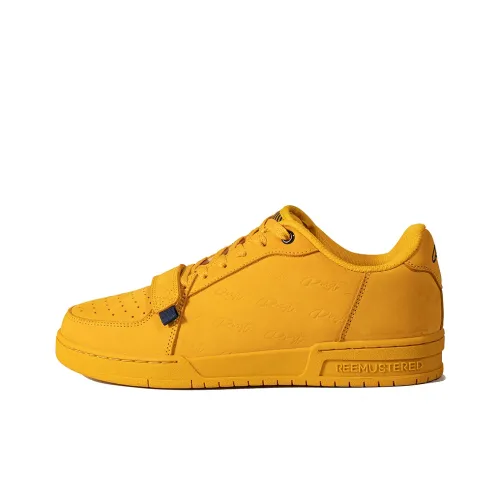 REEMUSTERED Slip-resistant Abrasion-resistant Low-top Skateboard Shoes Unisex Yellow REEMUSTERED Противоскользящие Аbrasion-resistant Низкие Кроссовки для скейтбординга Унисекс Желтые