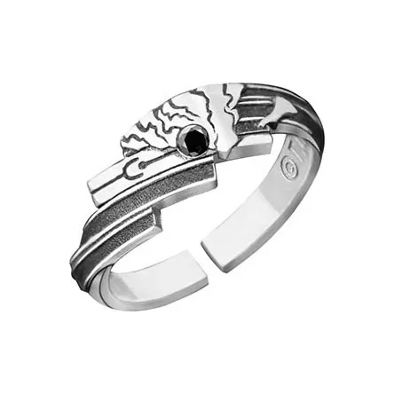 ingyunshi Таффета Эродированный Черный Броня Кольцо Аниме Мерч